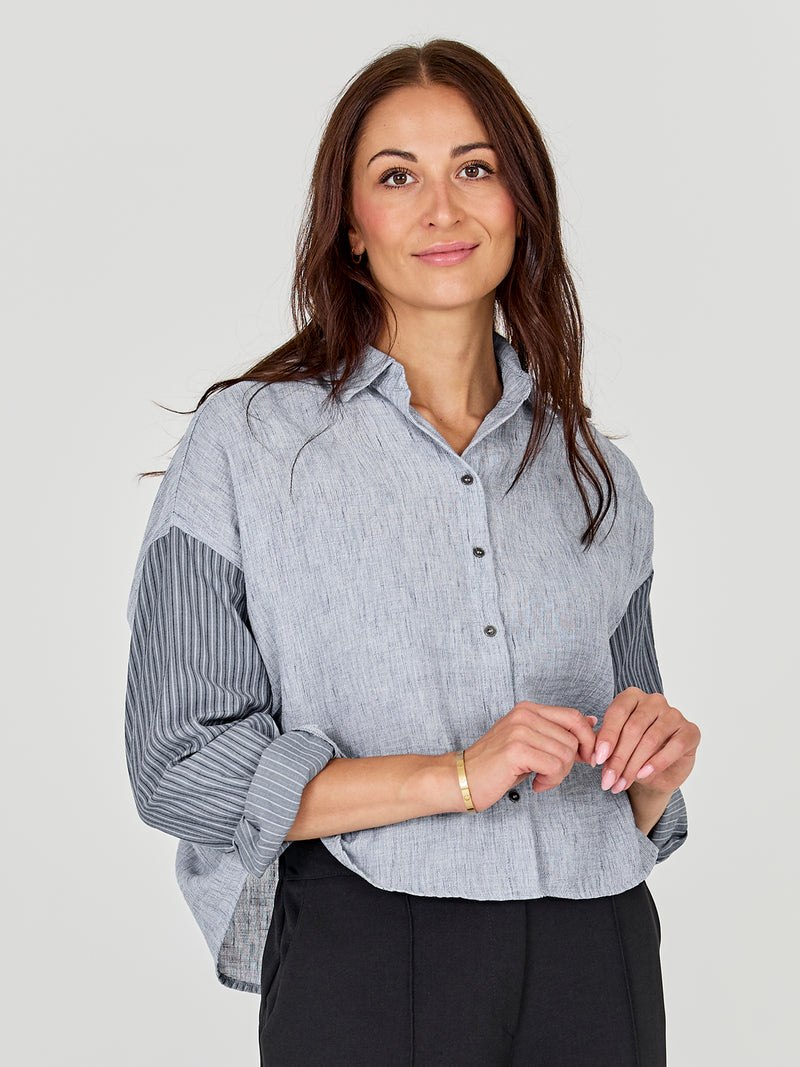 NÜ ABIRA skjorte Skjorter 402 Blue mix
