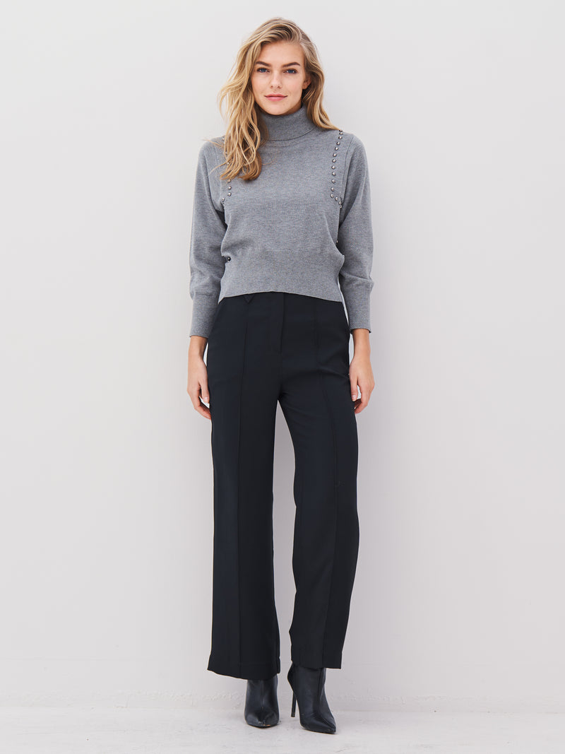 NÜ ADEA strikbluse Bluser 901 Grey mix