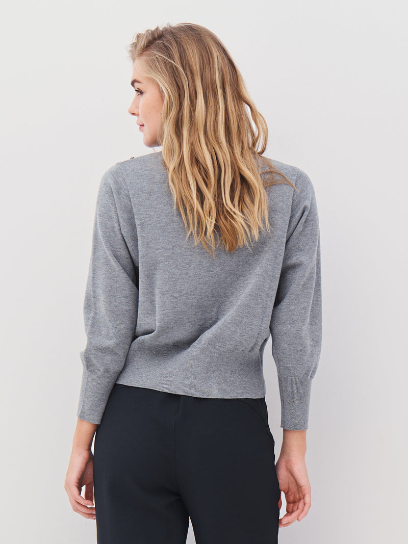 NÜ ADEA strikbluse Bluser 901 Grey mix