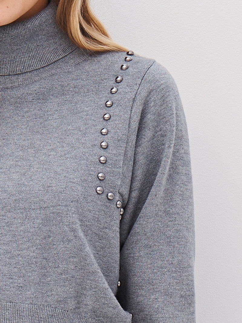 NÜ ADEA strikbluse Bluser 901 Grey mix