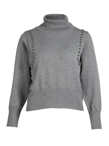 NÜ ADEA strikbluse Bluser 901 Grey mix