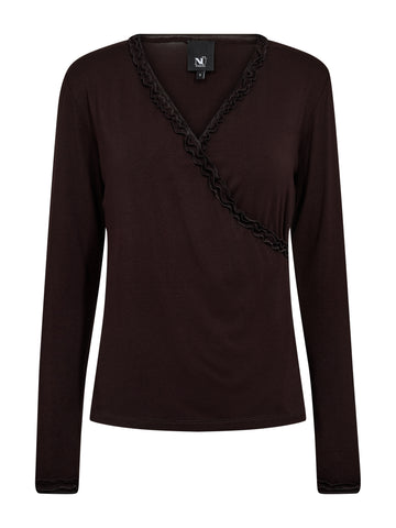 NÜ ADELE slå-om t-shirt Toppe og t-shirts 224 Dark Brown