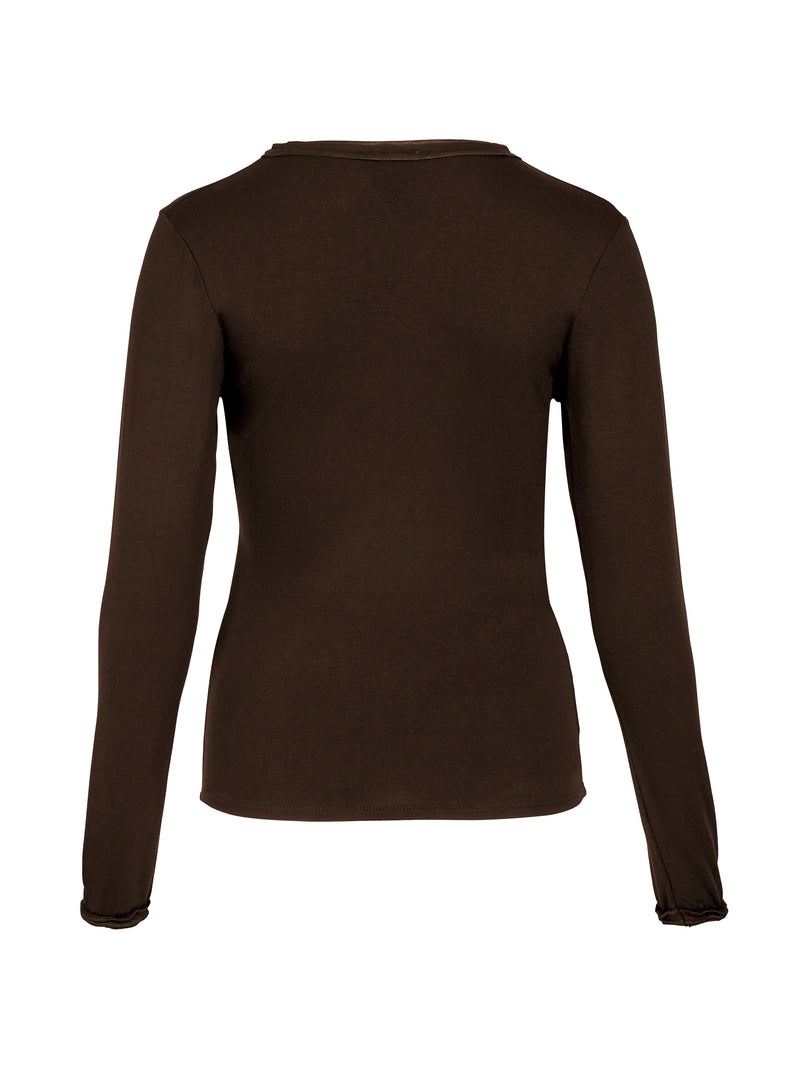 NÜ ADELE slå-om t-shirt Toppe og t-shirts 224 Dark Brown