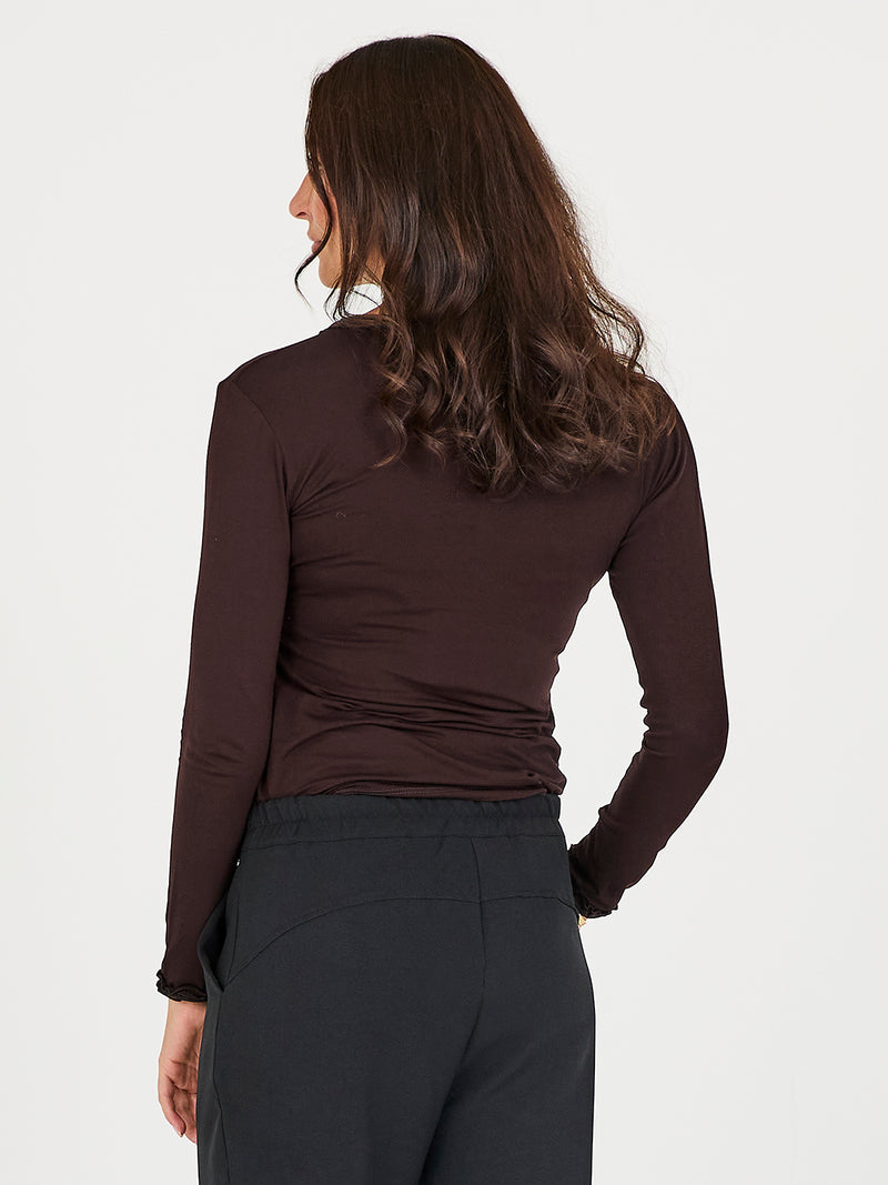 NÜ ADELE slå-om t-shirt Toppe og t-shirts 224 Dark Brown