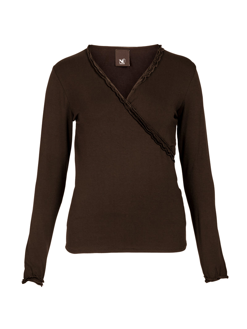 NÜ ADELE slå-om t-shirt Toppe og t-shirts 224 Dark Brown
