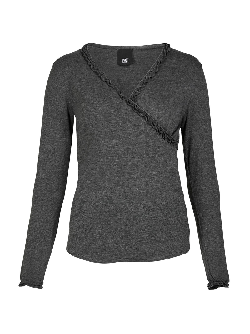 NÜ ADELE slå-om t-shirt Toppe og t-shirts 901 Grey