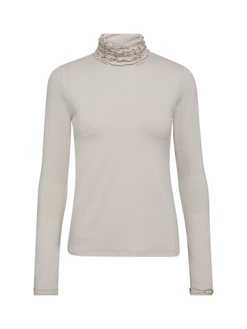 NÜ ADELE turtleneck t-shirt Toppe og t-shirts 112 Bone