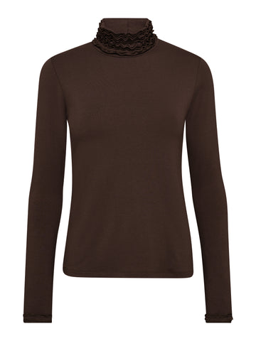 NÜ ADELE turtleneck t-shirt Toppe og t-shirts 224 Dark Brown