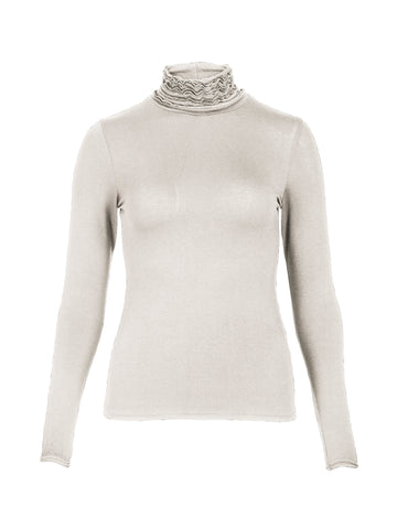 NÜ ADELE turtleneck t-shirt Toppe og t-shirts 112 Bone