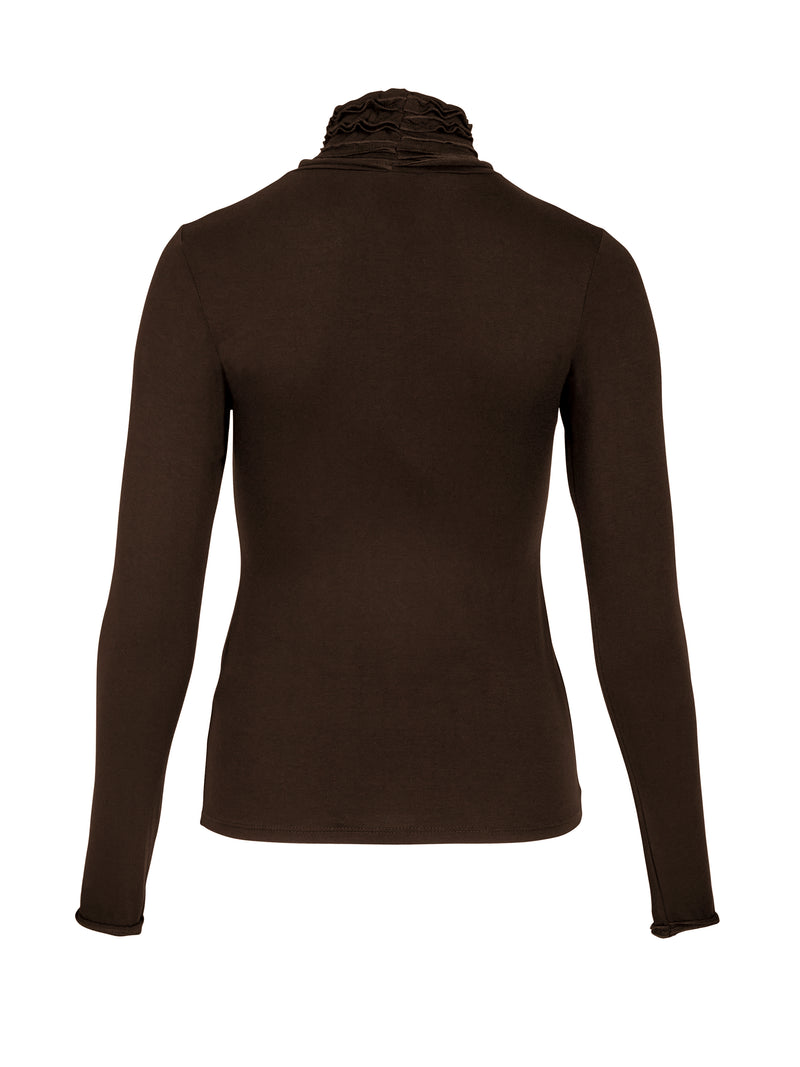NÜ ADELE turtleneck t-shirt Toppe og t-shirts 224 Dark Brown