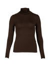 NÜ ADELE turtleneck t-shirt Toppe og t-shirts 224 Dark Brown