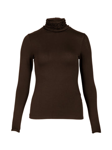 NÜ ADELE turtleneck t-shirt Toppe og t-shirts 224 Dark Brown