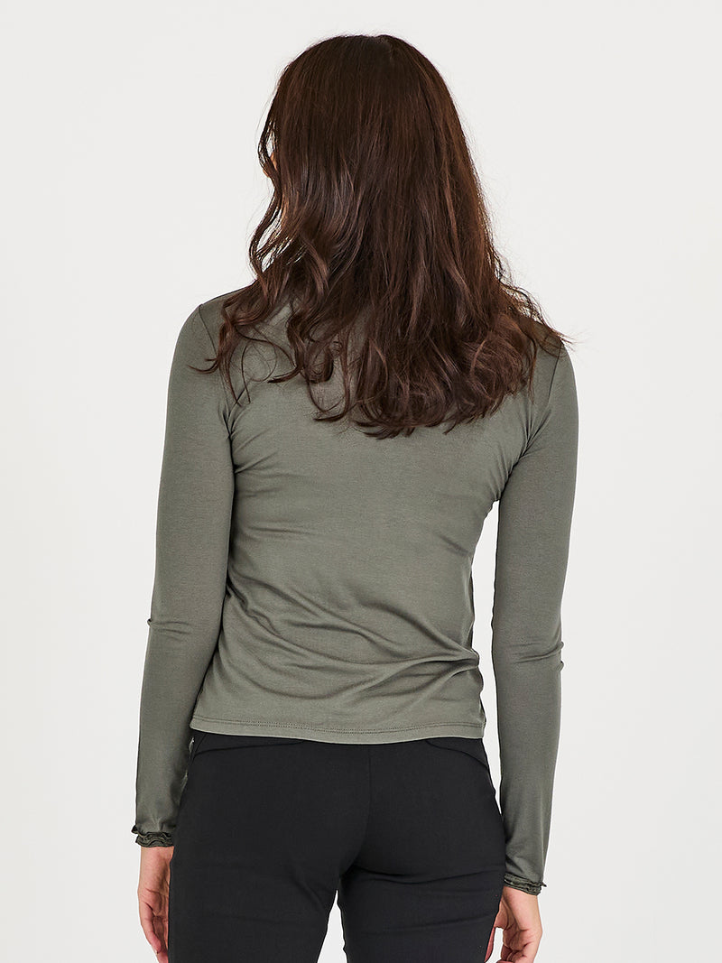 NÜ ADELE turtleneck t-shirt Toppe og t-shirts Army