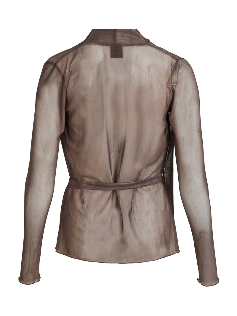 NÜ AGNA RONDA slå-om bluse Bluser 289 Brown Mix