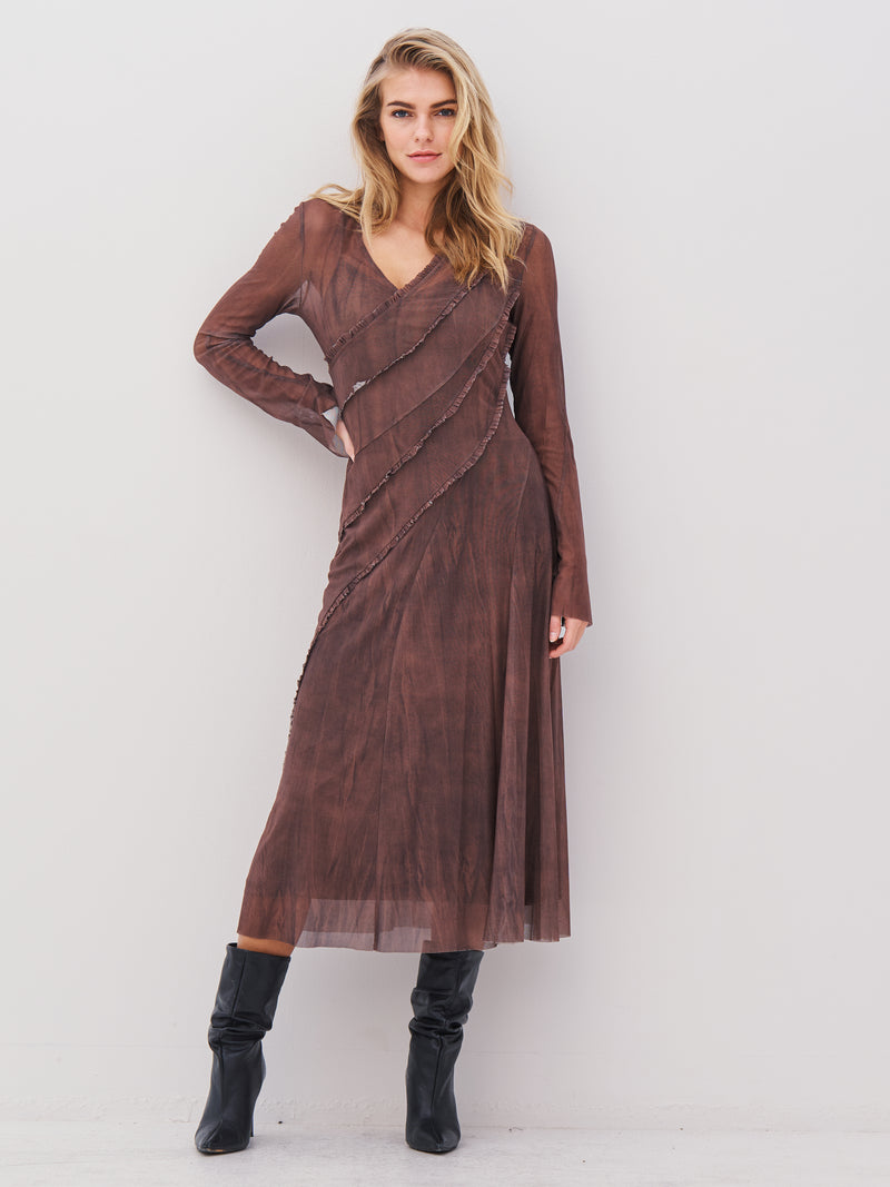 NÜ AGNA kjole Kjoler 289 Brown Mix