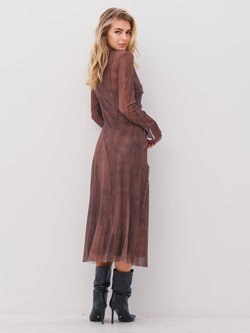 NÜ AGNA kjole Kjoler 289 Brown Mix