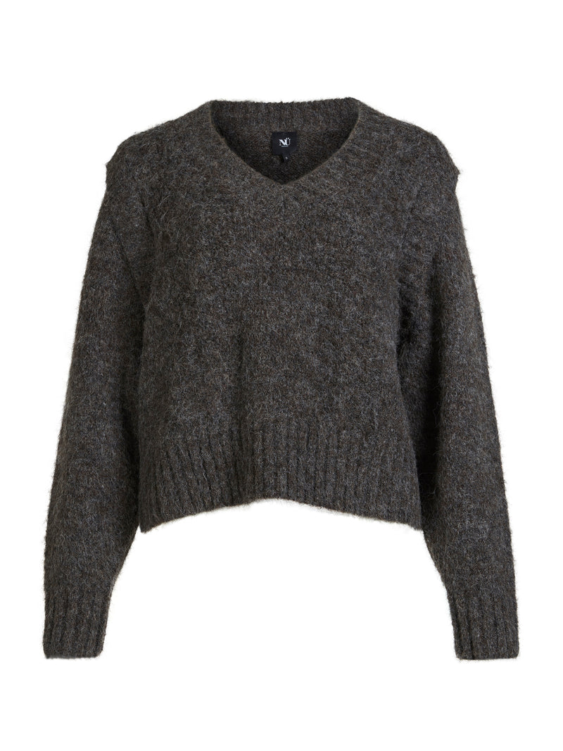 NÜ AGNES strikket bluse Bluser 289 Brown