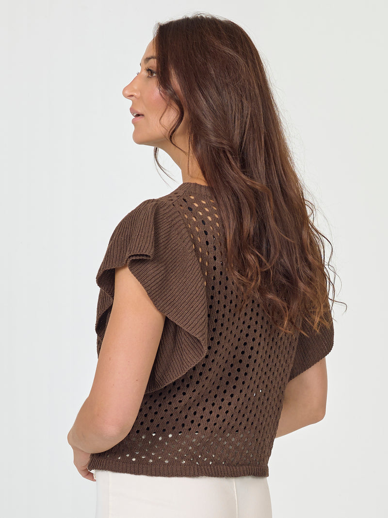 NÜ AIDA strikbluse Bluser 224 Dark Brown
