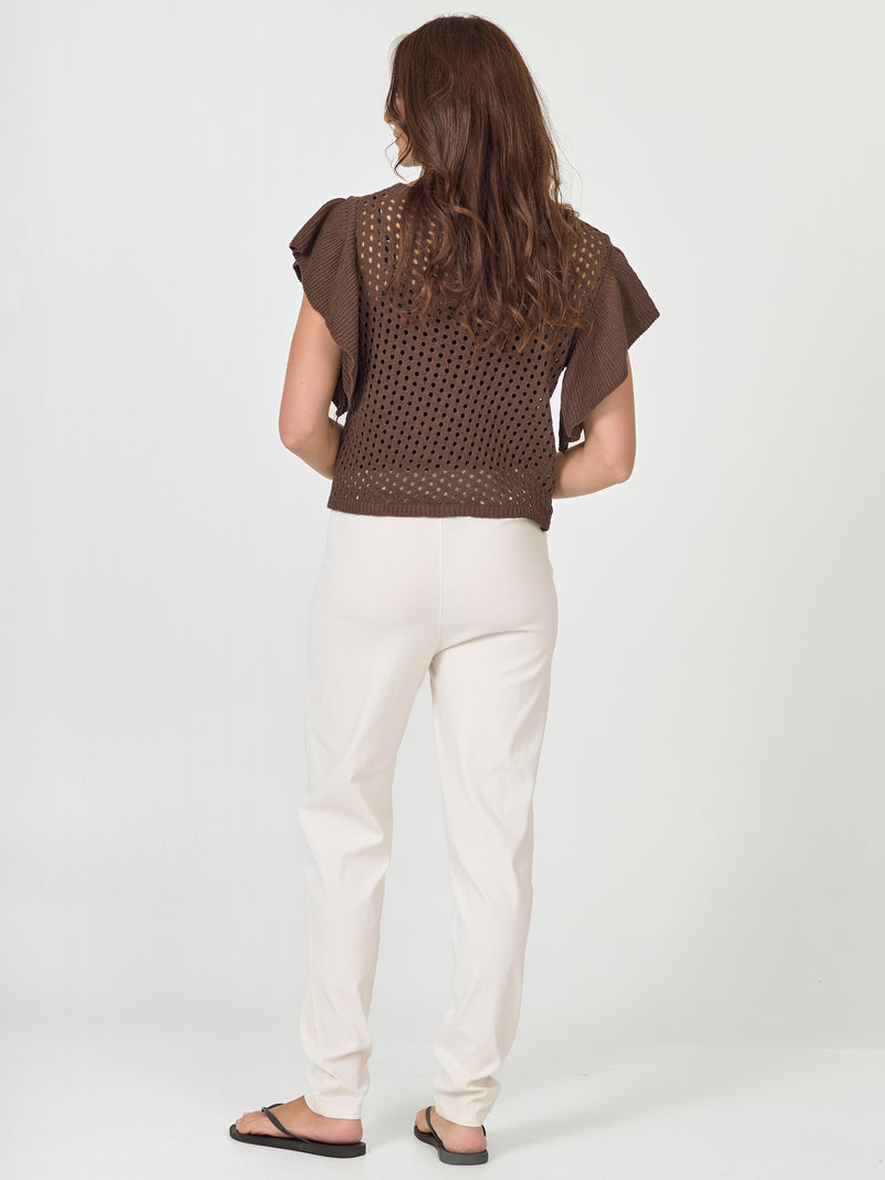 NÜ AIDA strikbluse Bluser 224 Dark Brown