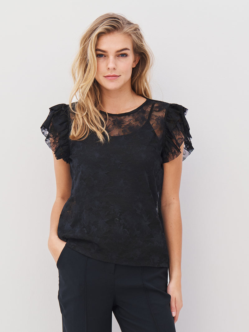 NÜ ALEC top Toppe og t-shirts Sort