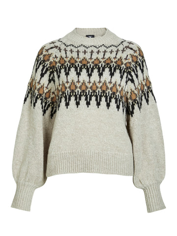 NÜ ALENA strikket bluse Bluser 112 Bone mix