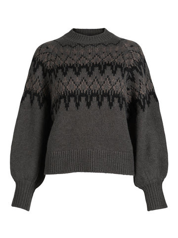 NÜ ALENA strikket bluse Bluser 901 Grey mix