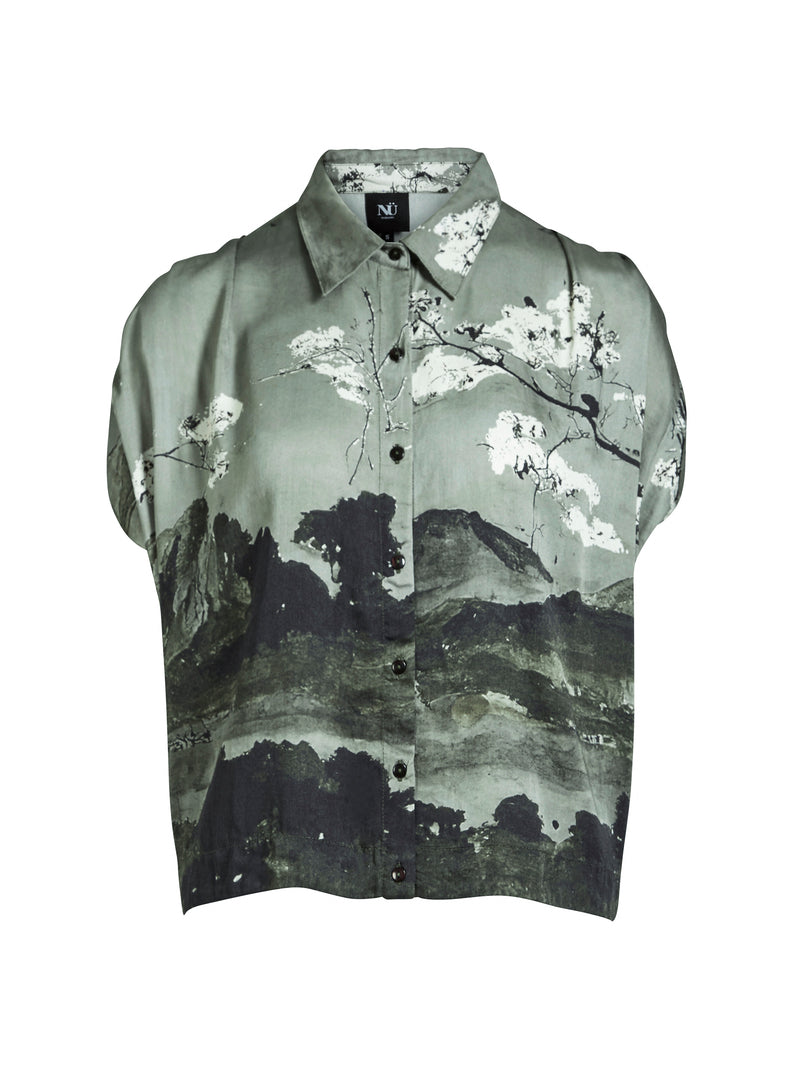 NÜ ALLI s/s skjorte Skjorter 393 Army Mix