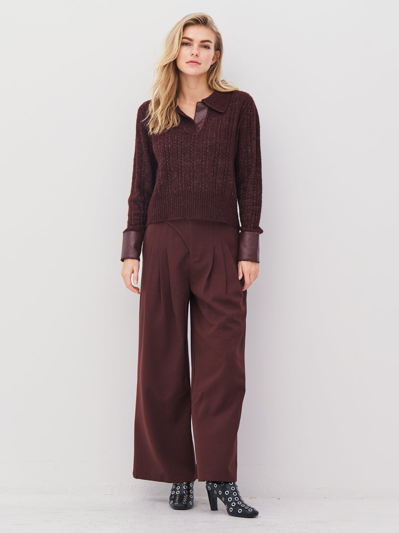 NÜ ANIA strikket bluse Bluser 789 Grape Mix
