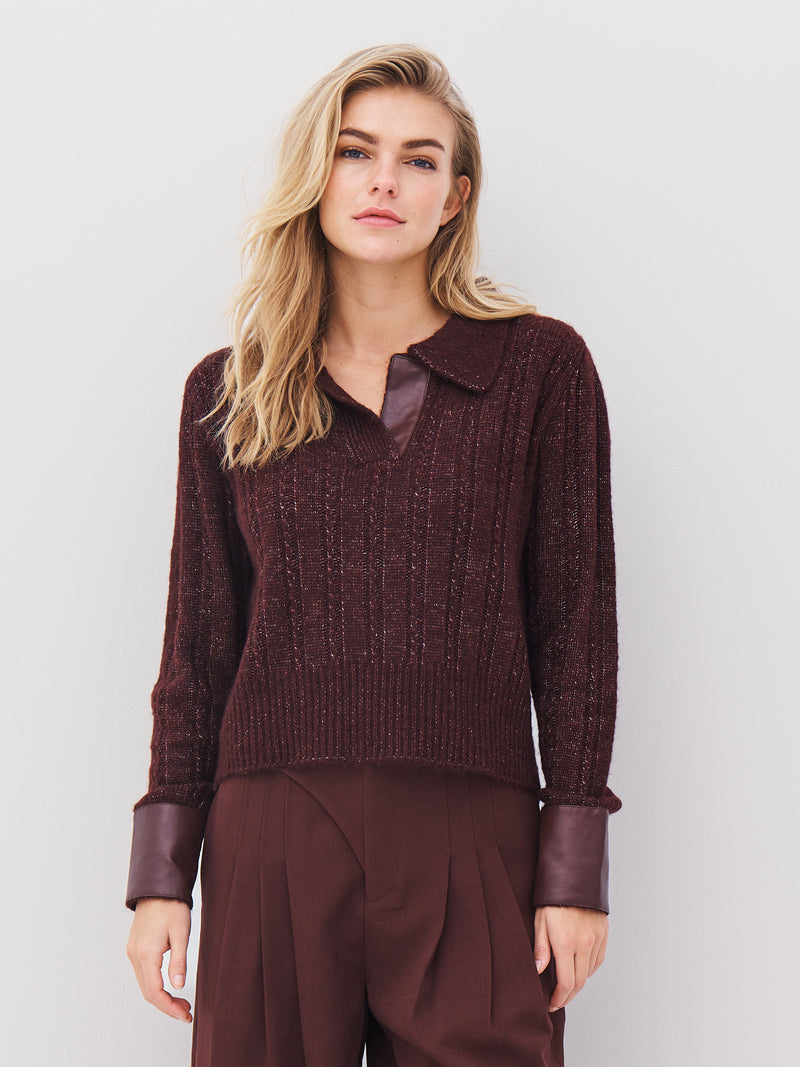 NÜ ANIA strikket bluse Bluser 789 Grape Mix