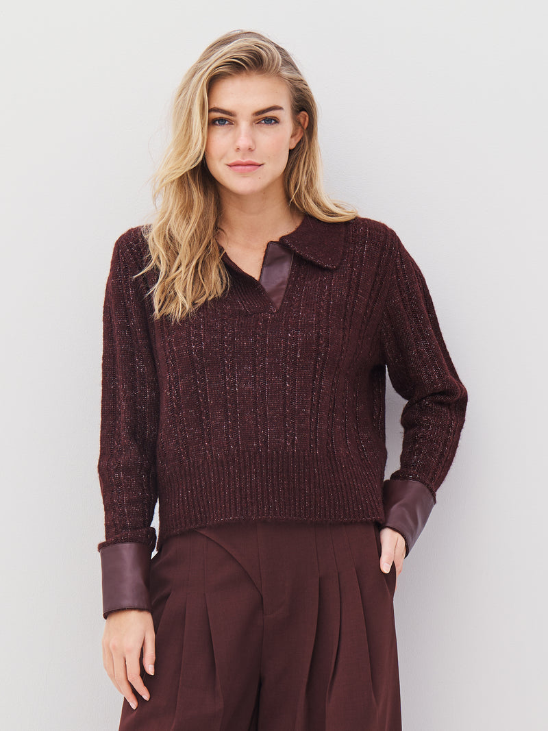 NÜ ANIA strikket bluse Bluser 789 Grape Mix