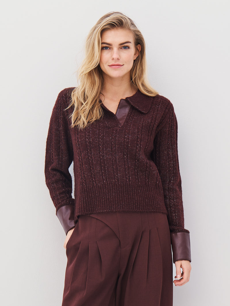 NÜ ANIA strikket bluse Bluser 789 Grape Mix