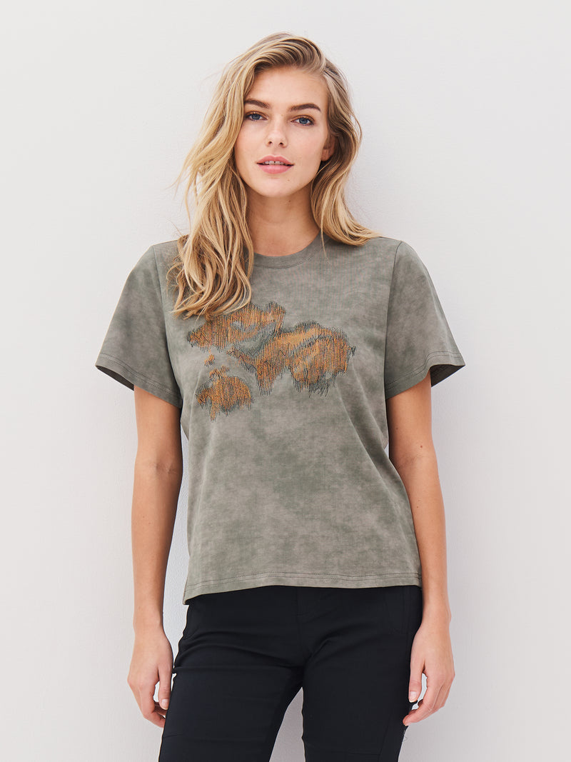 NÜ ANIKI t-shirt Toppe og t-shirts 393 Army Mix