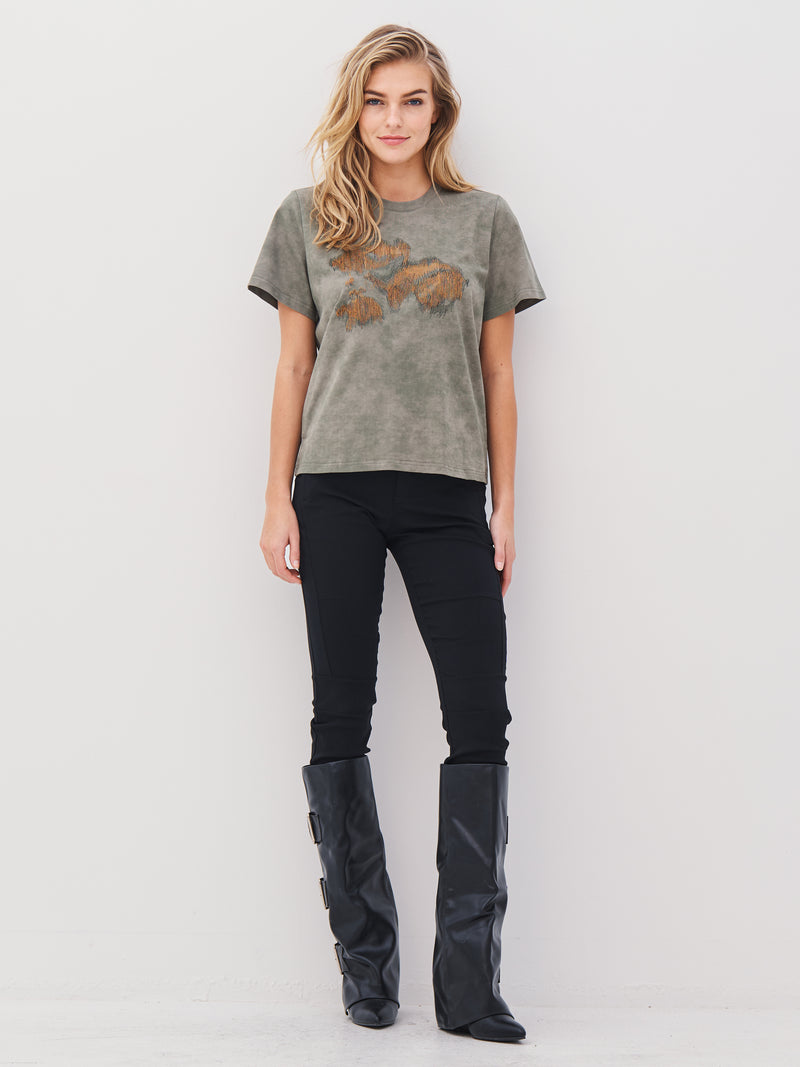 NÜ ANIKI t-shirt Toppe og t-shirts 393 Army Mix