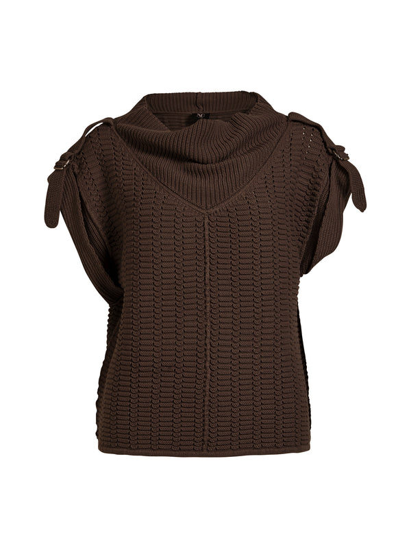 NÜ ANJA strikbluse Bluser 289 Brown Mix