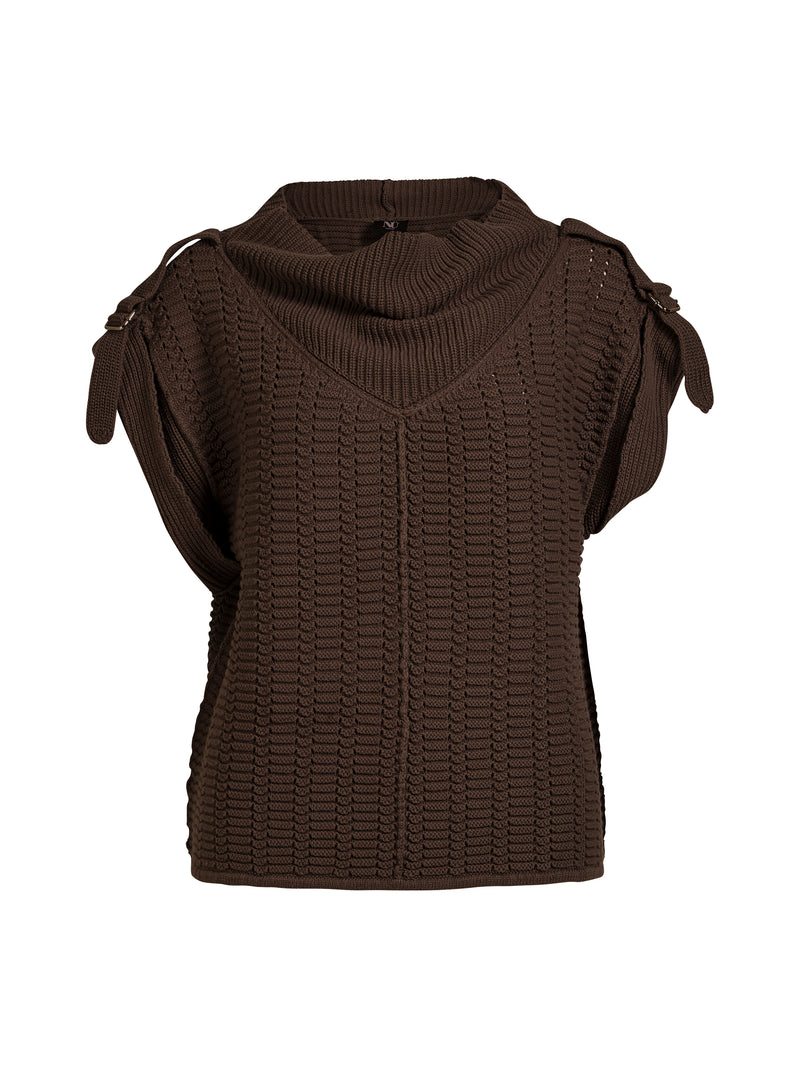 NÜ ANJA strikbluse Bluser 289 Brown Mix