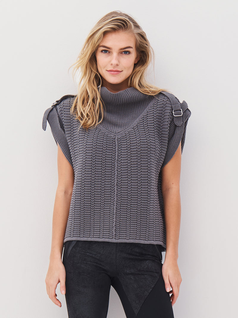 NÜ ANJA strikbluse Bluser 901 Grey mix