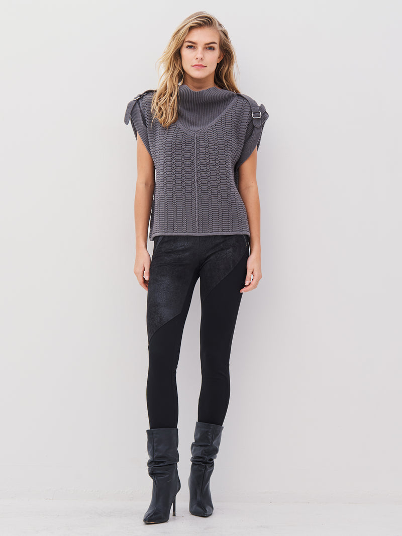 NÜ ANJA strikbluse Bluser 901 Grey mix