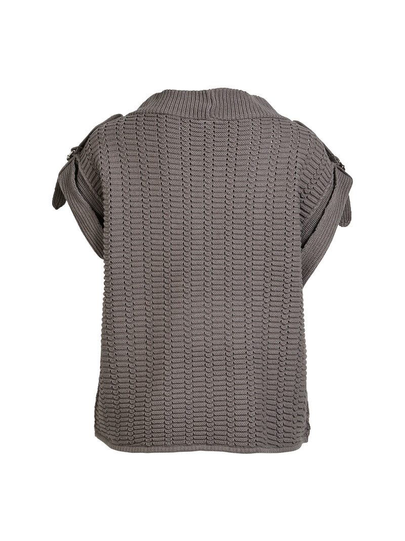 NÜ ANJA strikbluse Bluser 901 Grey mix