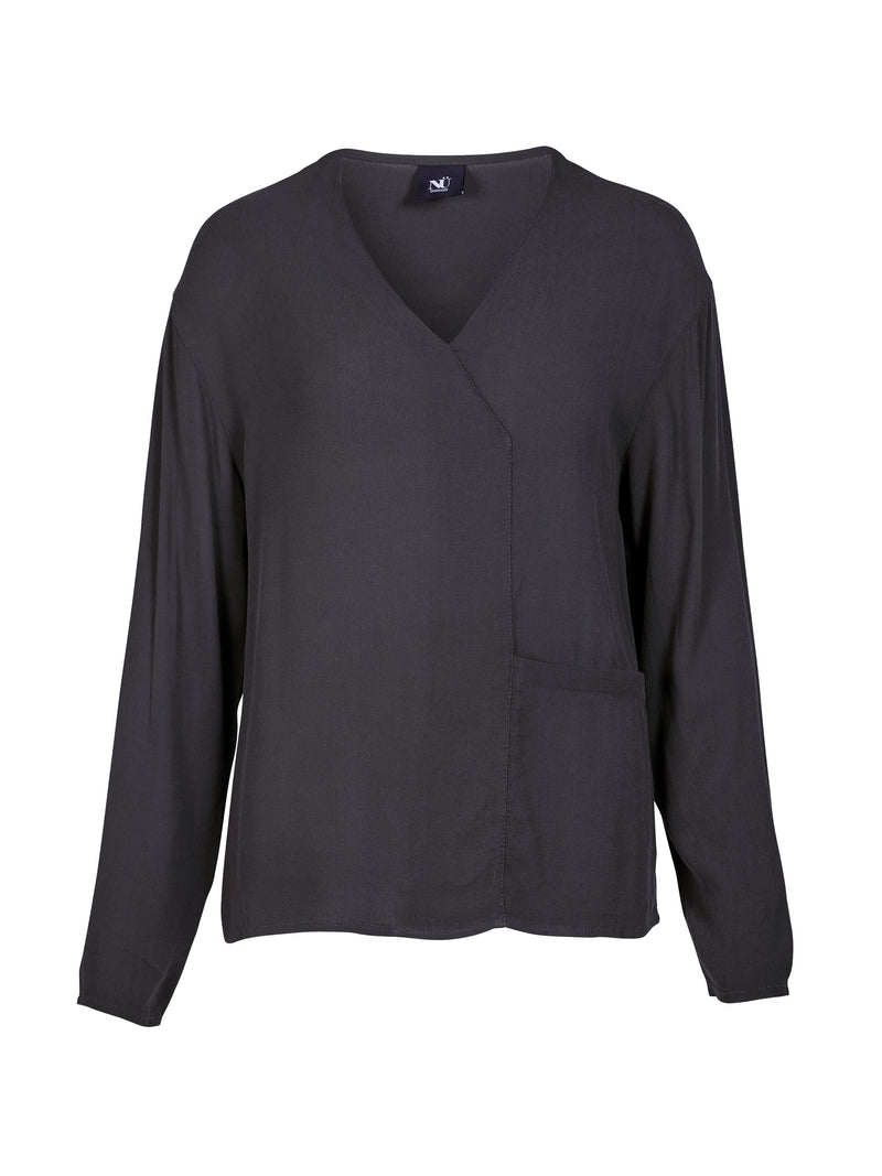 NÜ ANNI V-hals bluse Bluser 901 Grey
