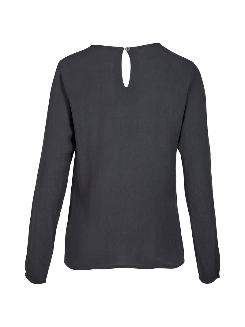 NÜ ANNI draperet bluse Bluser 901 Grey