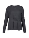 NÜ ANNI draperet bluse Bluser 901 Grey