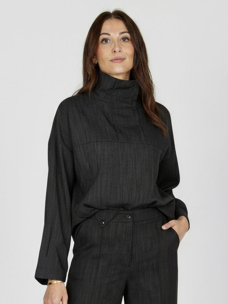 NÜ ASTI Bluse Bluser 006 Black Denim