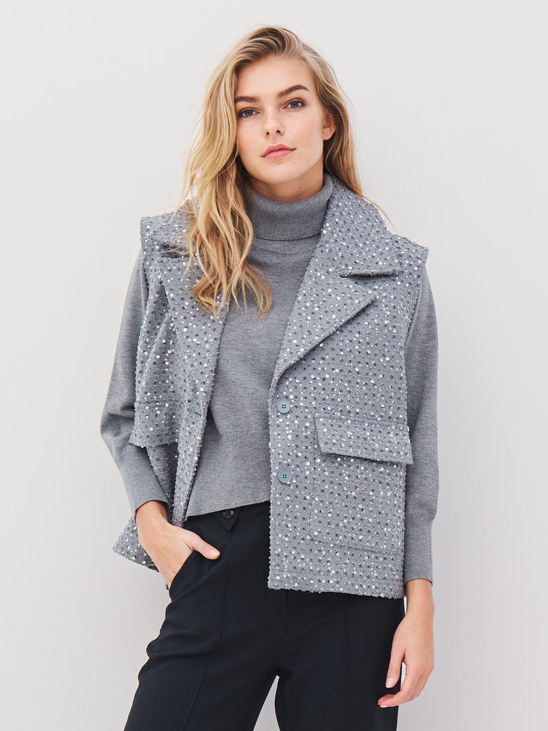 NÜ ASTON vest Veste 901 Grey