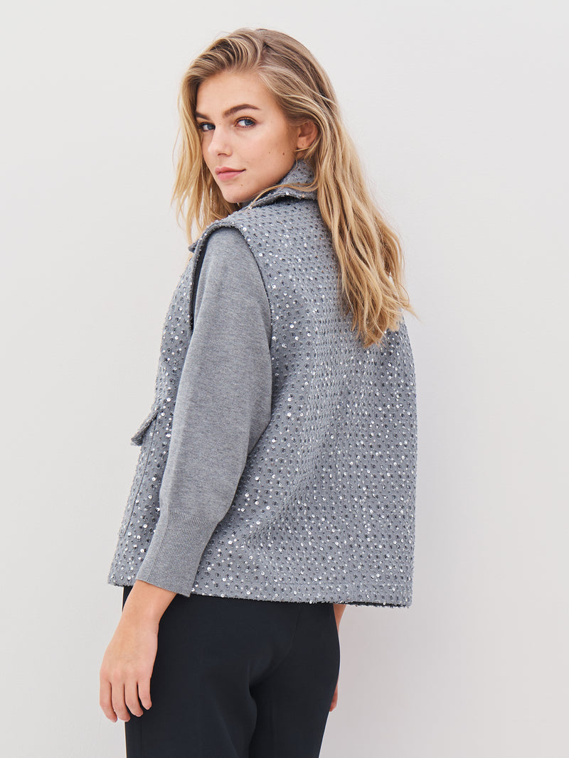 NÜ ASTON vest Veste 901 Grey