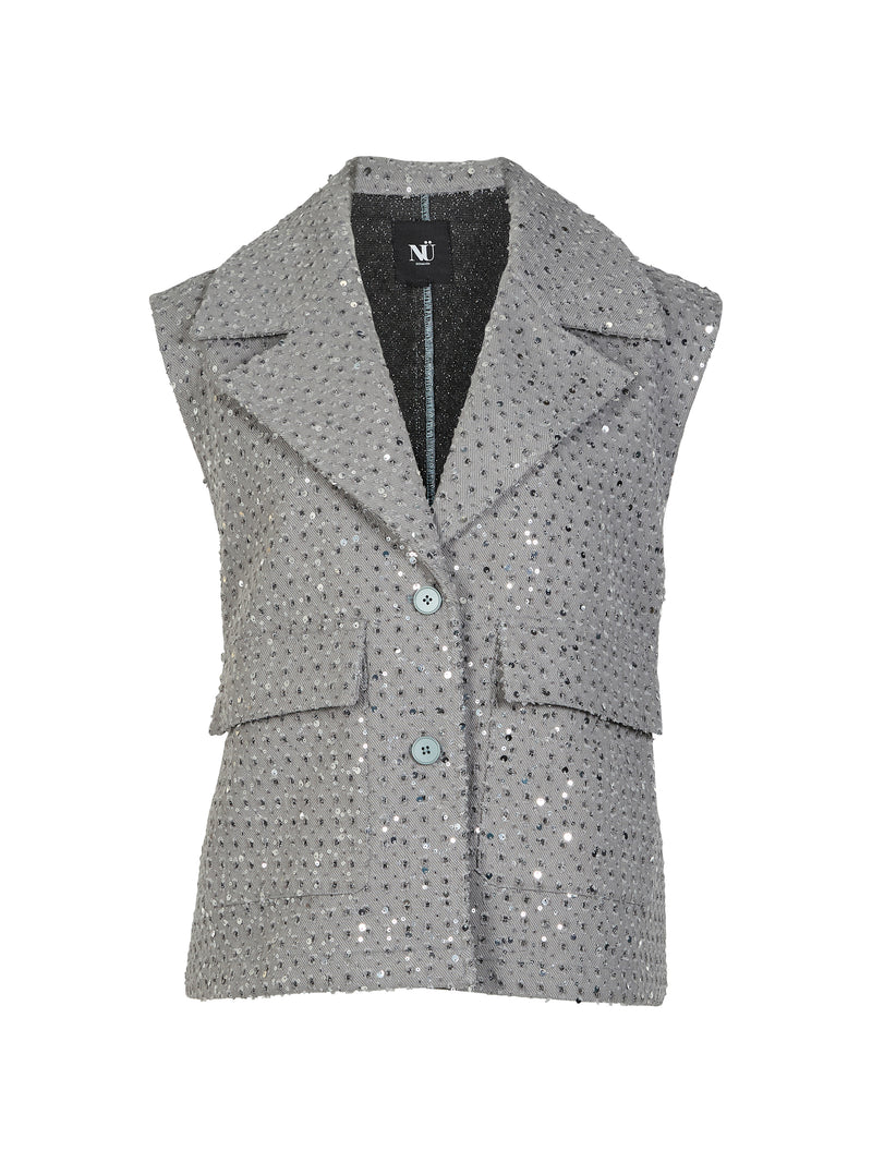 NÜ ASTON vest Veste 901 Grey