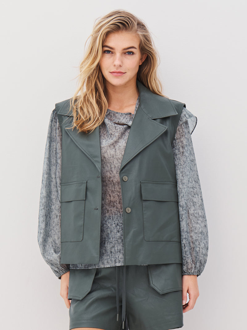 NÜ AVA vest Veste 385 Dark Green