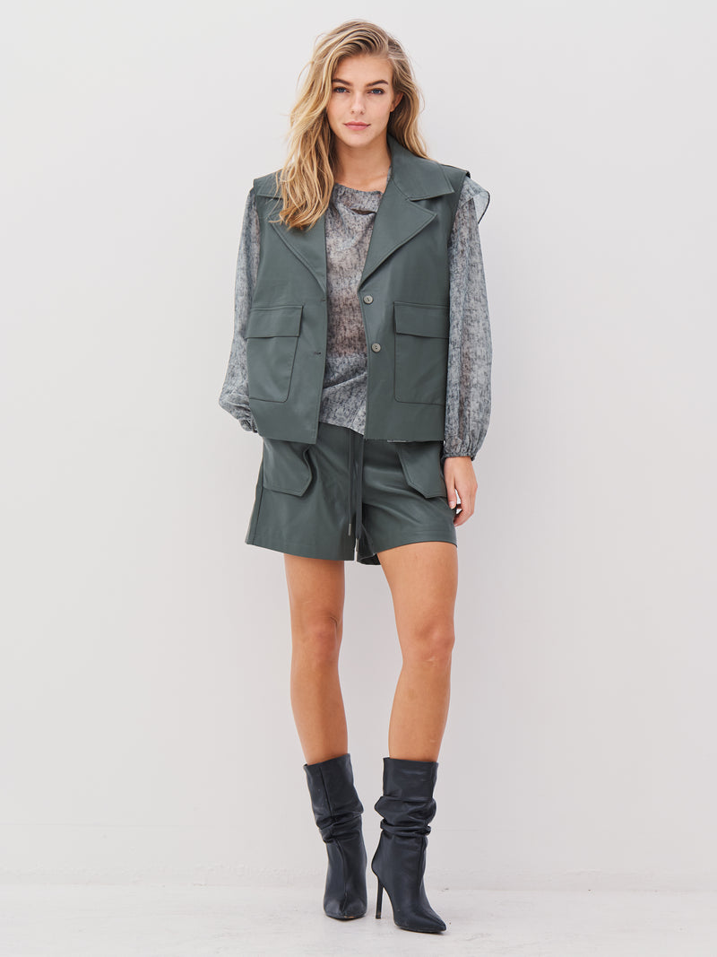 NÜ AVA vest Veste 385 Dark Green