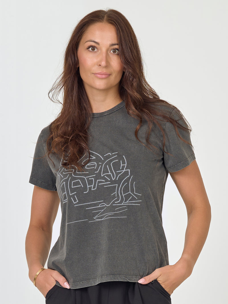NÜ AYZA t-shirt farvet Toppe og t-shirts Sort mix