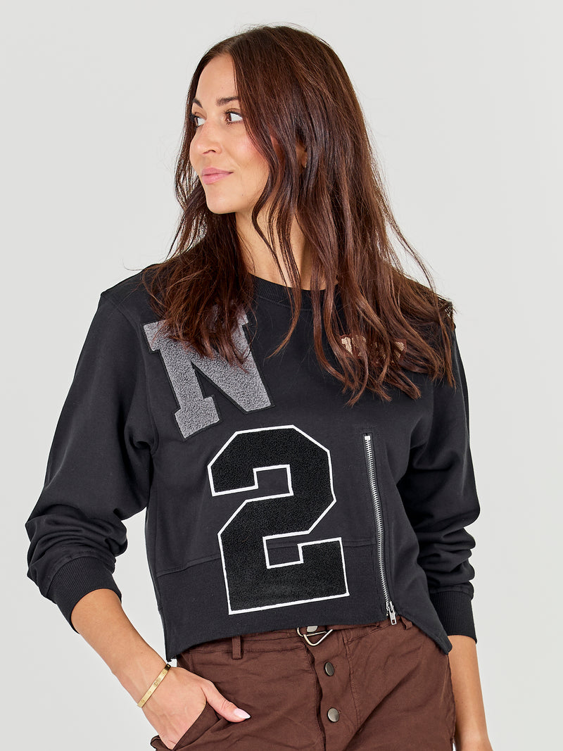NÜ Asis Sweat Bluser Sort