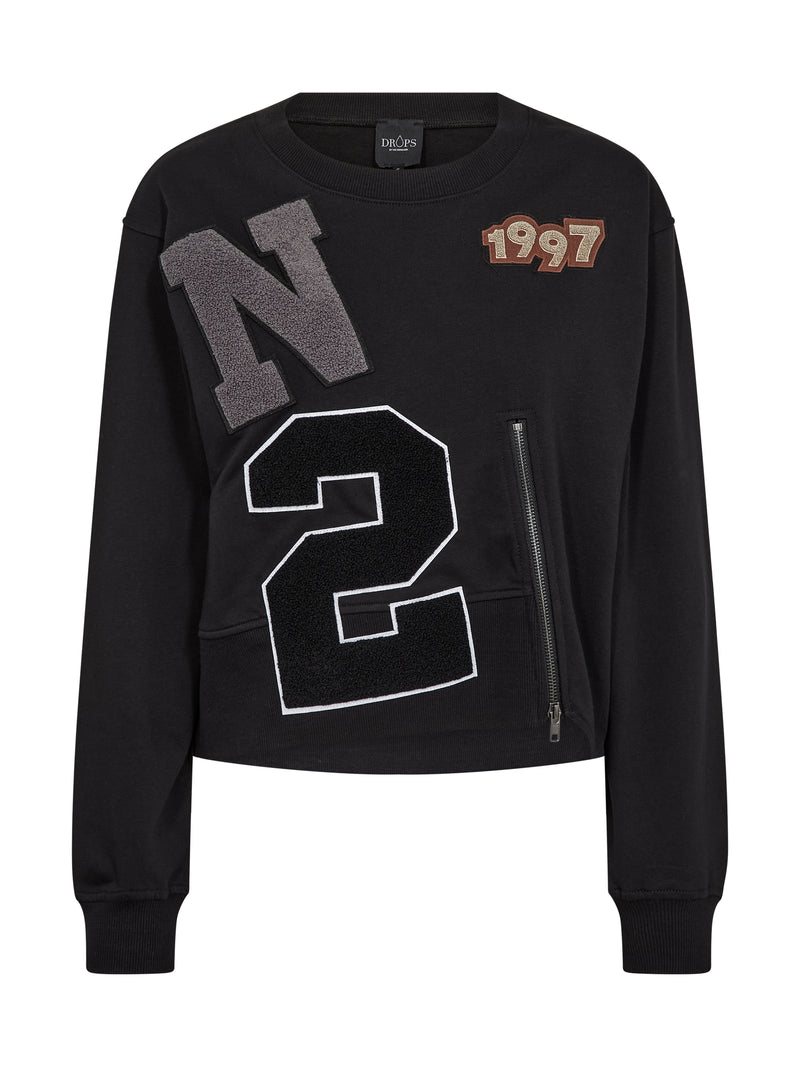 NÜ Asis Sweat Bluser Sort